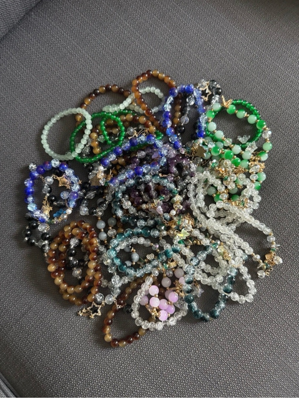 FIVE RANDOM Glass Stretch Bracelets